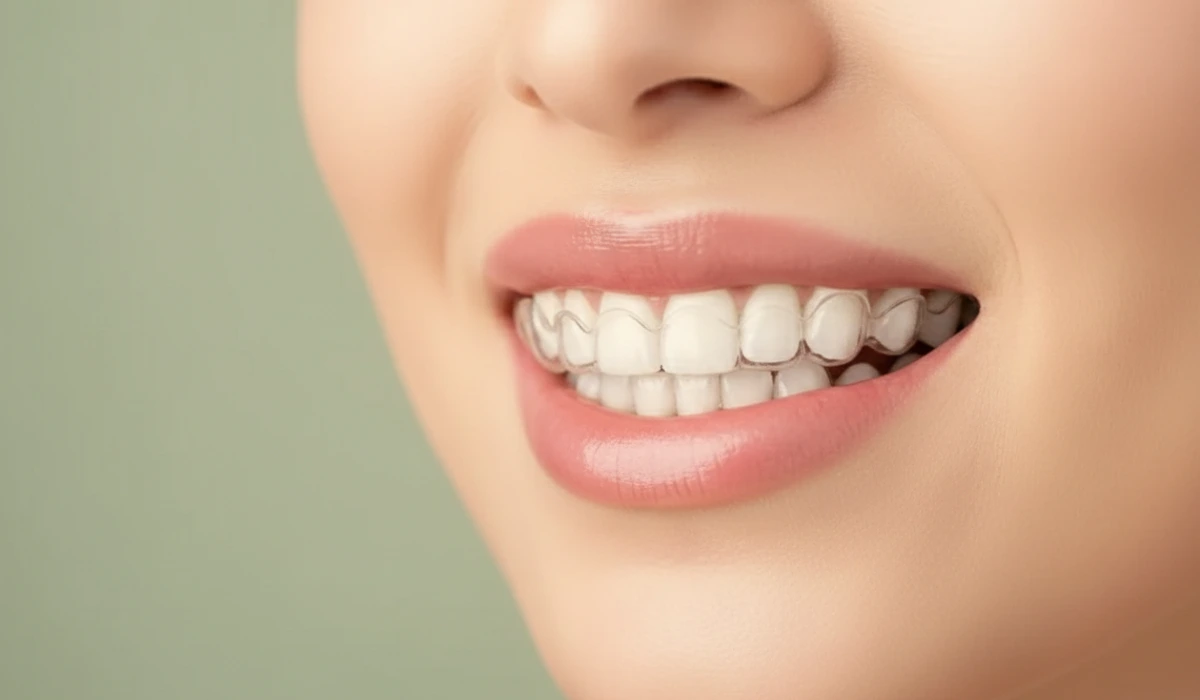 Invisalign before and after results showing clear aligner treatment and expected Invisalign cost in Queens for a straighter smile